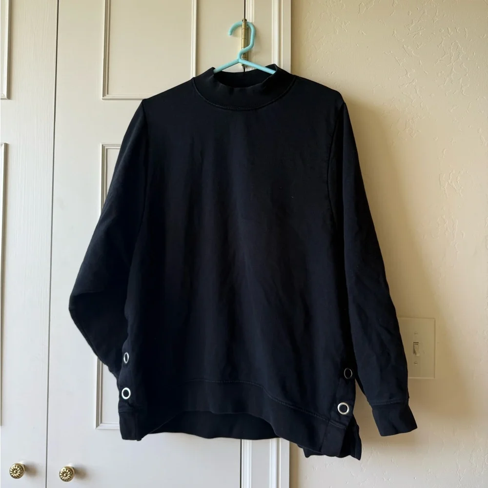 ALLSAINTS Leti Freida Side-Snap Sweatshirt Size M - Picture 4 of 9
